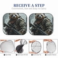 thumbnail image 5 of KLL Surreal Panda Warrior Windshield Sun Shade 2-Piece Foldable Car Front Window Sunshade for Most Sedans SUV Truck- Medium, 5 of 5