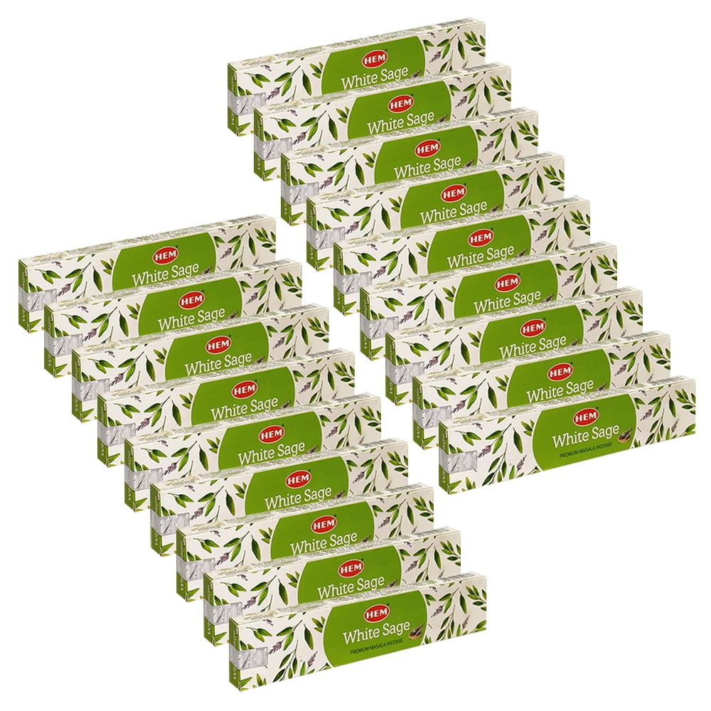 Trumiri Incense Stick Holder Bundle with Hem White Sage Masala 15g Incense Sticks - Pack of 18 (approx 270 Sticks)