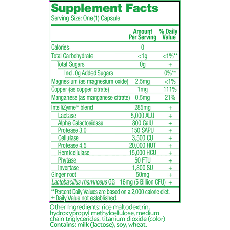 Culturelle Bloating and Gas Defense Capsules, Helps Relieve Bloating and Indigestion, Adult, 30 Count