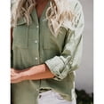 thumbnail image 5 of Dellytop Womens Button Down V Neck Long Sleeve Cuffed Shirts, 5 of 5