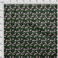 thumbnail image 3 of oneOone Cotton Jersey Black Fabric Leaves & Flower Floral Quilting Supplies Print Sewing Fabric By The Yard 58 Inch Wide, 3 of 4