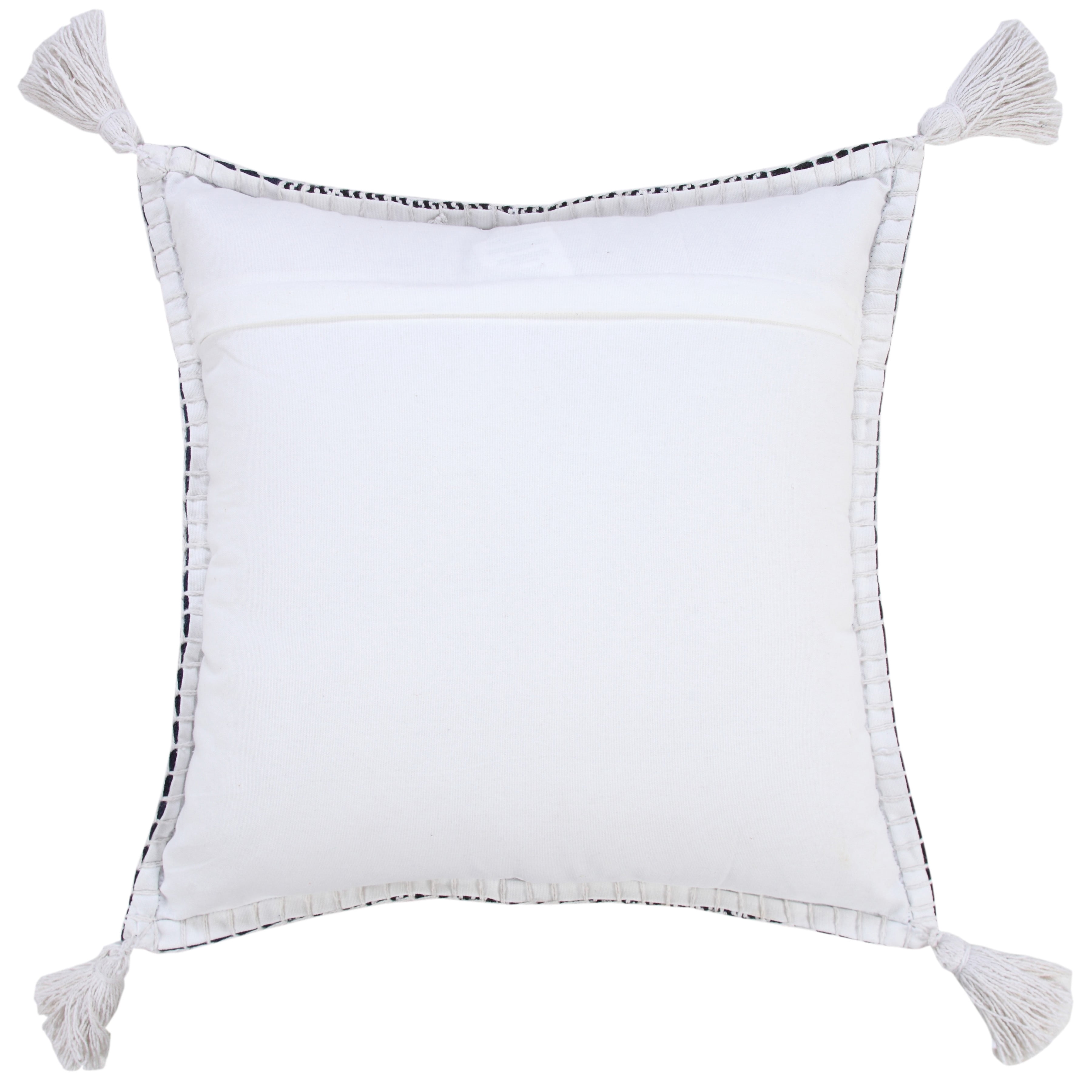 Ox Bay 20" x 20" Hand-Woven Blue/ White Stripe Organic Cotton Pillow Cover
