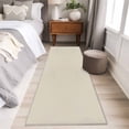 thumbnail image 5 of White Swan Area Rugs 2x6 for Kitchen Runner Rug, Farmhouse Solid Beige Color Modern Art Non Slip Washable Rug Runner, Low Pile Indoor Floor Carpet Mat Bathroom Rugs for Bedroom, Kids Room, 5 of 9