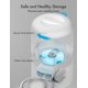 thumbnail image 3 of Automatic Cat feeder Pet Dry Food Dispenser with Double Stainless Steel Bowls Pet Feeder Smart for Dogs Cats ShopWise Round, 3 of 9