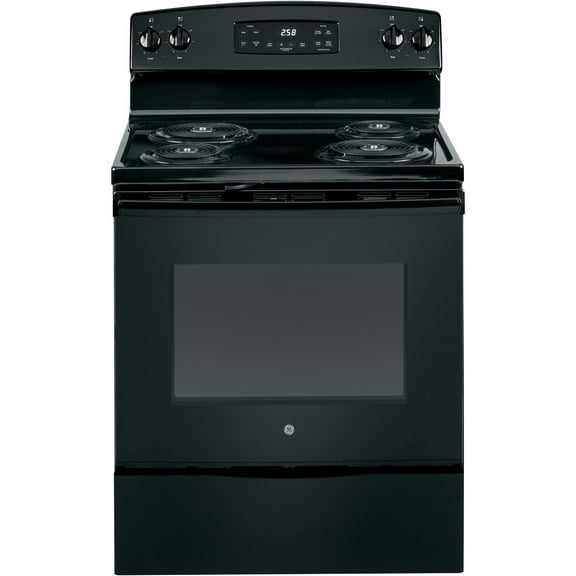 GE Appliances JB258DMBB 30 Inch Electric Freestanding Range Black