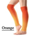 thumbnail image 2 of CUZIBR Socks For Women Leg Warmers Knitted Gradient Boot Socks Over The Knee Socks Leggings Thigh High Colorful Athletic Leisure Thick Lined Stocking Breathable Lightweight Footwear,Orange,One Size, 2 of 4