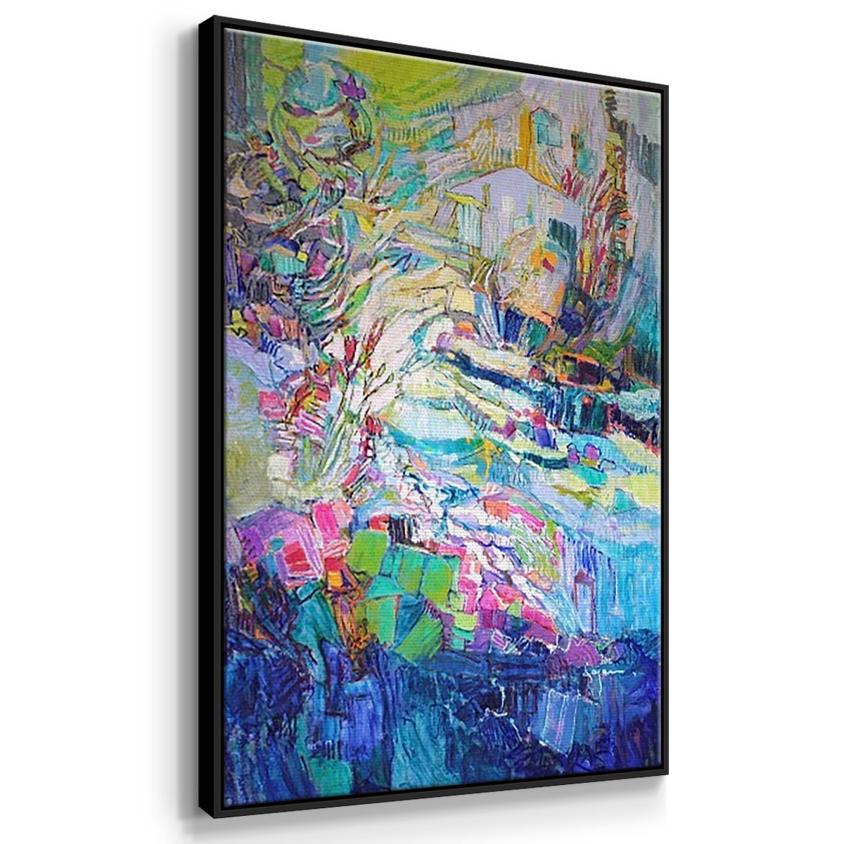Gathering up the Goddess I - Framed Premium Gallery Wrapped Canvas L Frame 3 Piece Set - Ready to Hang