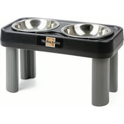 OurPets Big Dog Feeder Elevated 16" Black Food Bowl for Dogs