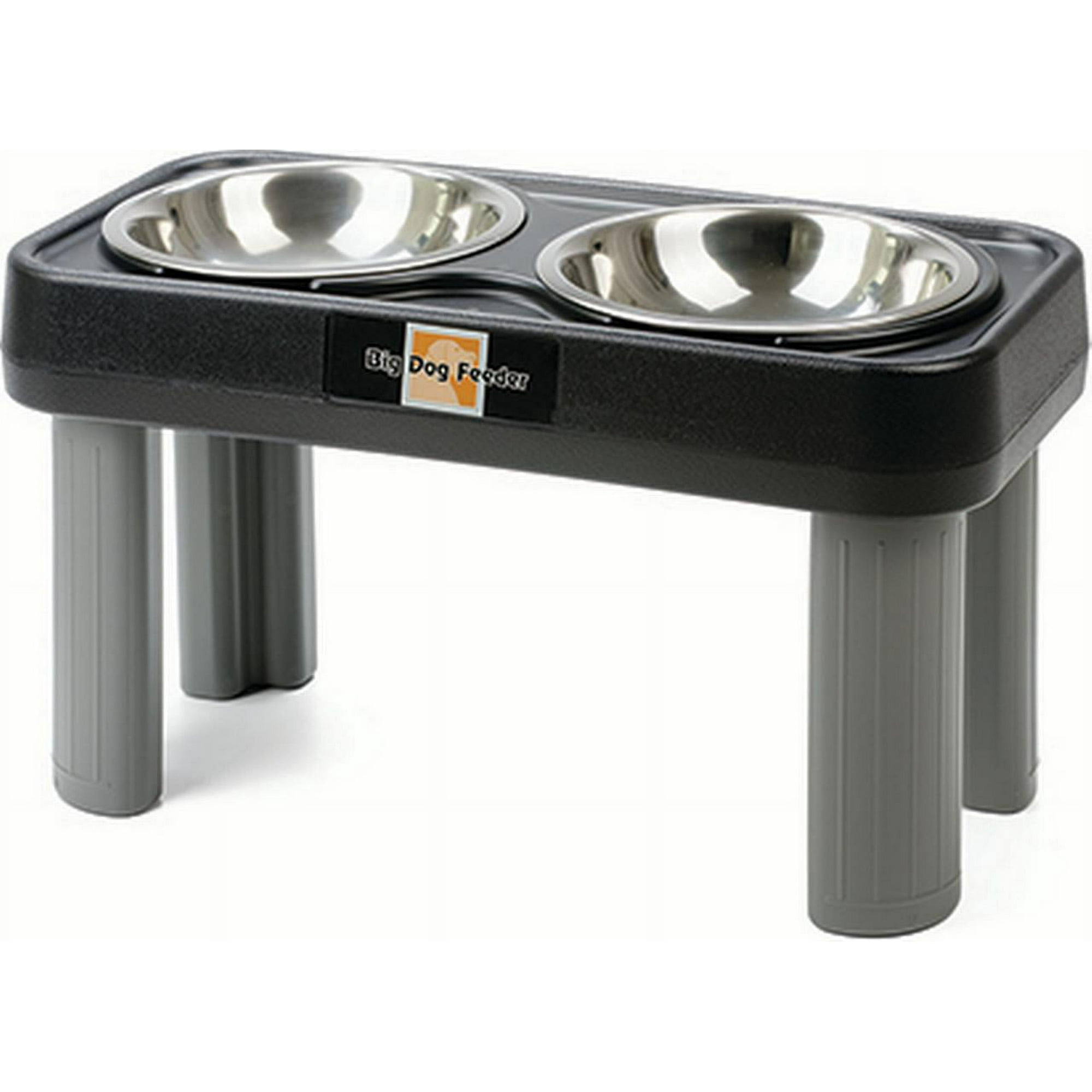 OurPets Big Dog Feeder Elevated 16" Black Food Bowl for Dogs