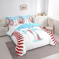 thumbnail image 2 of Manfei Sport Baseball Bedding Comforter Set 7-Piece,Letter Monogrammed T King Bedding Sets, 2 of 7
