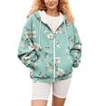 thumbnail image 6 of Bovemsi Sweatshirt for Women Fashion Spring Autumn Casual Long Sleeve Hoodies Sweatshirts Top Zip Up Hoodie, 6 of 7