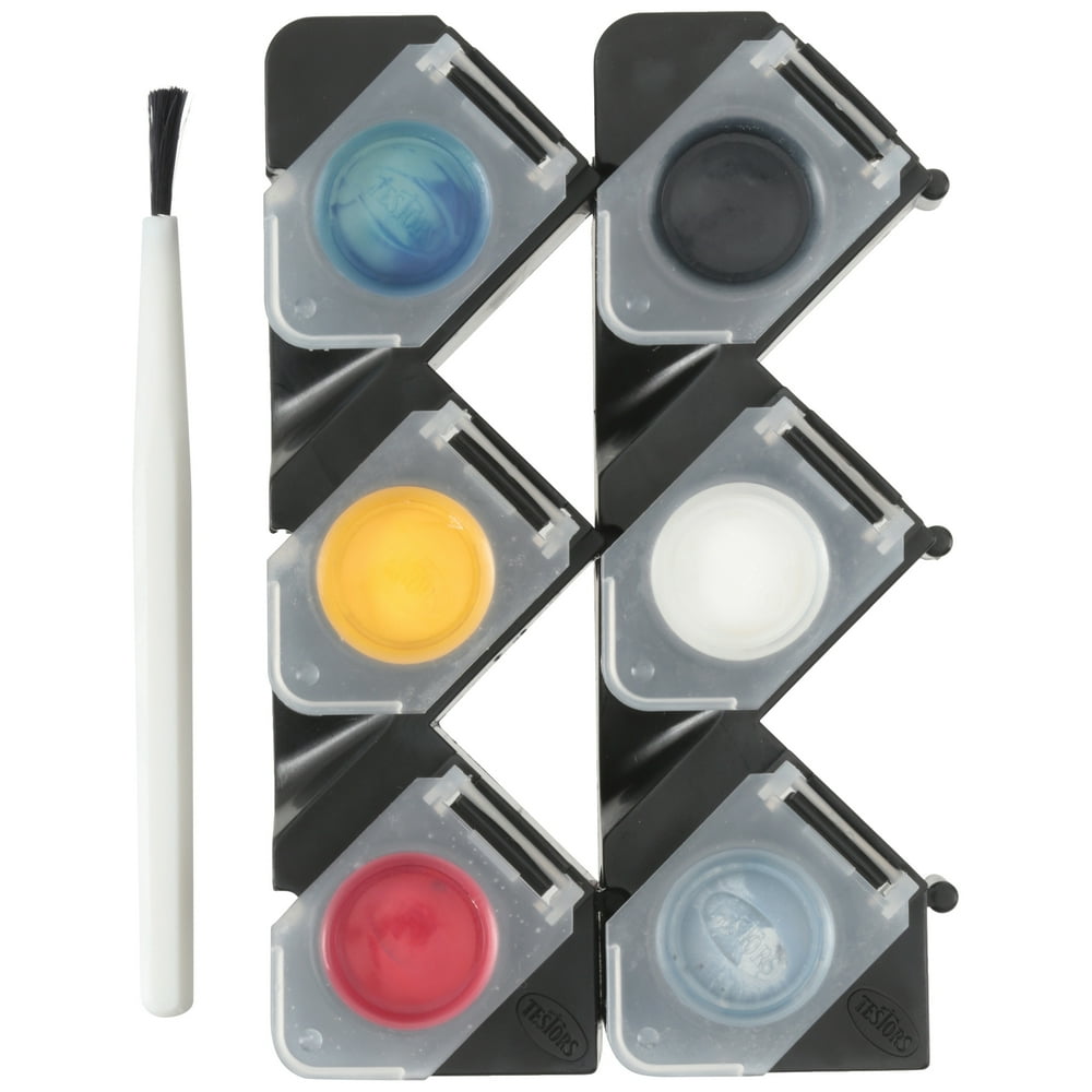 Testors® Primary Color Paint Set with Brush Kit
