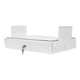 thumbnail image 5 of Lockable Sliding Underdesk Drawers Organiser Metal Pull Out Storage Drawer w/ Computer Pad for Office Standing and Standard Desks White, 5 of 6
