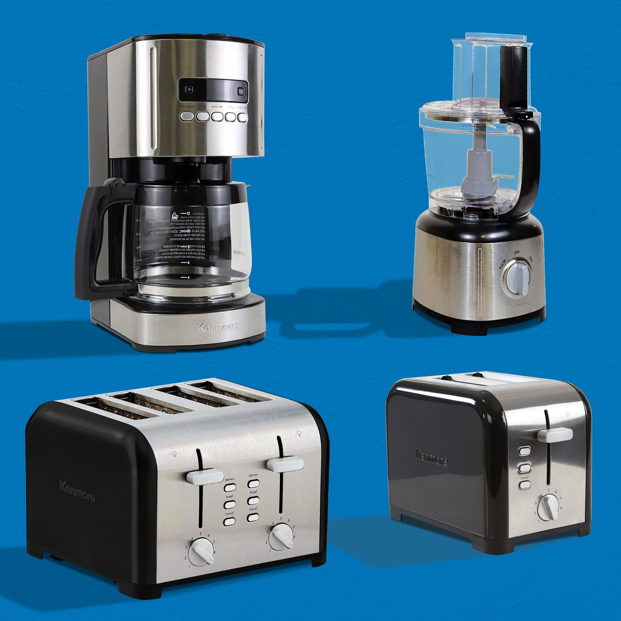 Kenmore 11-Cup Food Processor and Vegetable Chopper, Black and Silver