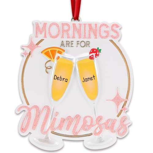 Personalized Alcohol Ornaments 2024 - Mimosa Christmas Ornament Alcohol Themed Christmas Ornaments Mimosa Ornament Shot Glass Ornaments Christmas Mimosa Tree Cocktail Ornaments for Christmas Tree