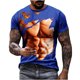 thumbnail image 1 of Camisetas de Manga Larga de los Hombres Casual Muscle Print Graphic Tee, Camiseta de Cuello de Tripulación de Manga Corta para las Vacaciones Diarias, 1 of 9
