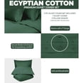 thumbnail image 4 of Superior Egyptian Cotton 300 Thread Count Duvet Cover Set, Twin, Hunter Green, 4 of 6