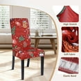 thumbnail image 3 of Christmas Dining Chair Covers Set of 4,Stretch Printed Kitchen Chair Cover Washable Spandex Xmas Parsons Chair Protector Slipcovers for Christmas Decoration,Holiday Party(Xmas Red), 3 of 7
