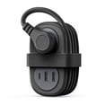 thumbnail image 2 of ORICO Pocket Power Strip for Travel, 5 in 1 Extension Cord with 2 AC Outlets 2 USB-A and 1 USB-C Ports, 3.7 ft Flat Plug Wrapped Around Power Strip for Cruise Office, Hotel, Home(Black), 2 of 8