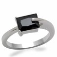 thumbnail image 1 of Alamode LO2066-10 Women Rhodium Brass Ring with AAA Grade CZ in Jet - Size 10, 1 of 1