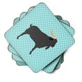 thumbnail image 2 of Carolines Treasures BB8056FC Verata Goat Blue Check Foam Coaster, Set of 4, 2 of 3