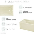 thumbnail image 6 of Voltaire 54" x 30" Right-Hand Drain Alcove Bathtub with Apron in Bisque, 6 of 11