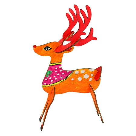 

ZHIYU Children s handmadeDIY coloring creative painting graffiti stereo wood painting