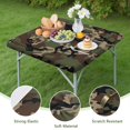 thumbnail image 4 of Pixel Gray Camo Digital Pattern Square Fitted Tablecloth with Elastic Edge,Square Table Cover,Washable Elastic Table Cover for Home Kitchen Party Decor 36"x36", 4 of 6