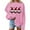 #126-Pink, variant on Craaazy Shirts For Women Christmas Fashion Casual Printed Round Neck Loose Long Sleeve Capless Sweatshirt Gifts For Women