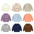 thumbnail image 6 of Hotiary Baby Girl Boy Knit Cotton Sweater Infant Long Sleeve Chunky Sweater Fall Winter Warm Toddler Pullover Crewneck Tops Sweatshirt for 3M-5Y Multi-color, 6 of 6