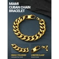 thumbnail image 6 of PROSTEEL Gold Plated Cuban Link Bracelet for Men Bracelets Hand Chain Jewerly 12mm 8.26inch for Boyfriend, 6 of 8