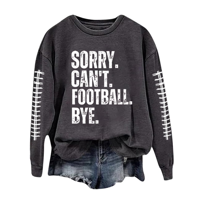 WEAIXIMIUNG Chandail Camouflage Femmes Femmes Décontracté Léger Col Rond Chandails Manches Longues Football Graphique Imprimé Chandail à Enfiler Chandails Blouse Haut