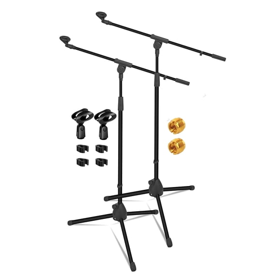 5Core Tripod Mic Stand 2Pcs Adjustable Holder Floor Microphone Boom Arm
