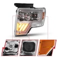 thumbnail image 3 of ANZO For Ford F-150 2009-2014 Projector Headlight Chrome Amber | 111446, 3 of 7