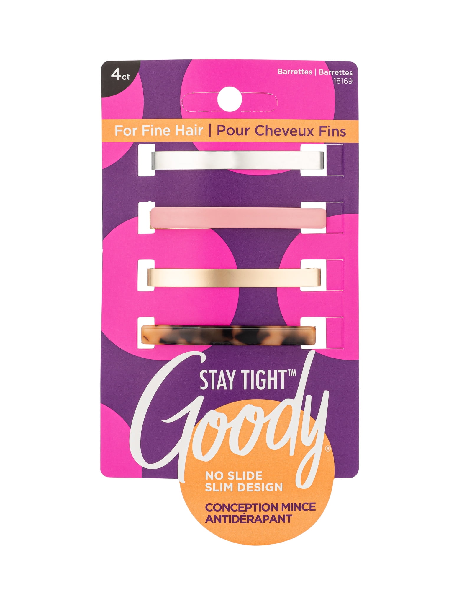 Goody® Stay Tight™ Low Profile Barrettes for fine hair, 4 CT Goody® Stay Tight™ Low Profile Barrettes for fine hair, 4 CT