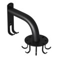 thumbnail image 1 of Gancho de cocina, gancho plegable giratorio de 360°, sin perforaciones, soporte para utensilios de cocina de 360° con 8 ganchos, soporte para utensilios de cocina para cocina y baño (negro),, 1 of 5