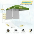 thumbnail image 4 of EAGLE PEAK 10x10 Outdoor Pop Up Slant Leg Canopy Tent with Wall Panel,Green, 4 of 11