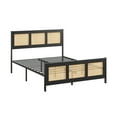 thumbnail image 4 of Rattan Bed Frame with Headboard, BlackBo hoCane Platform Bed Frame with Strong Metal Slat, Noise Free, No Box Spring Needed, 4 of 8