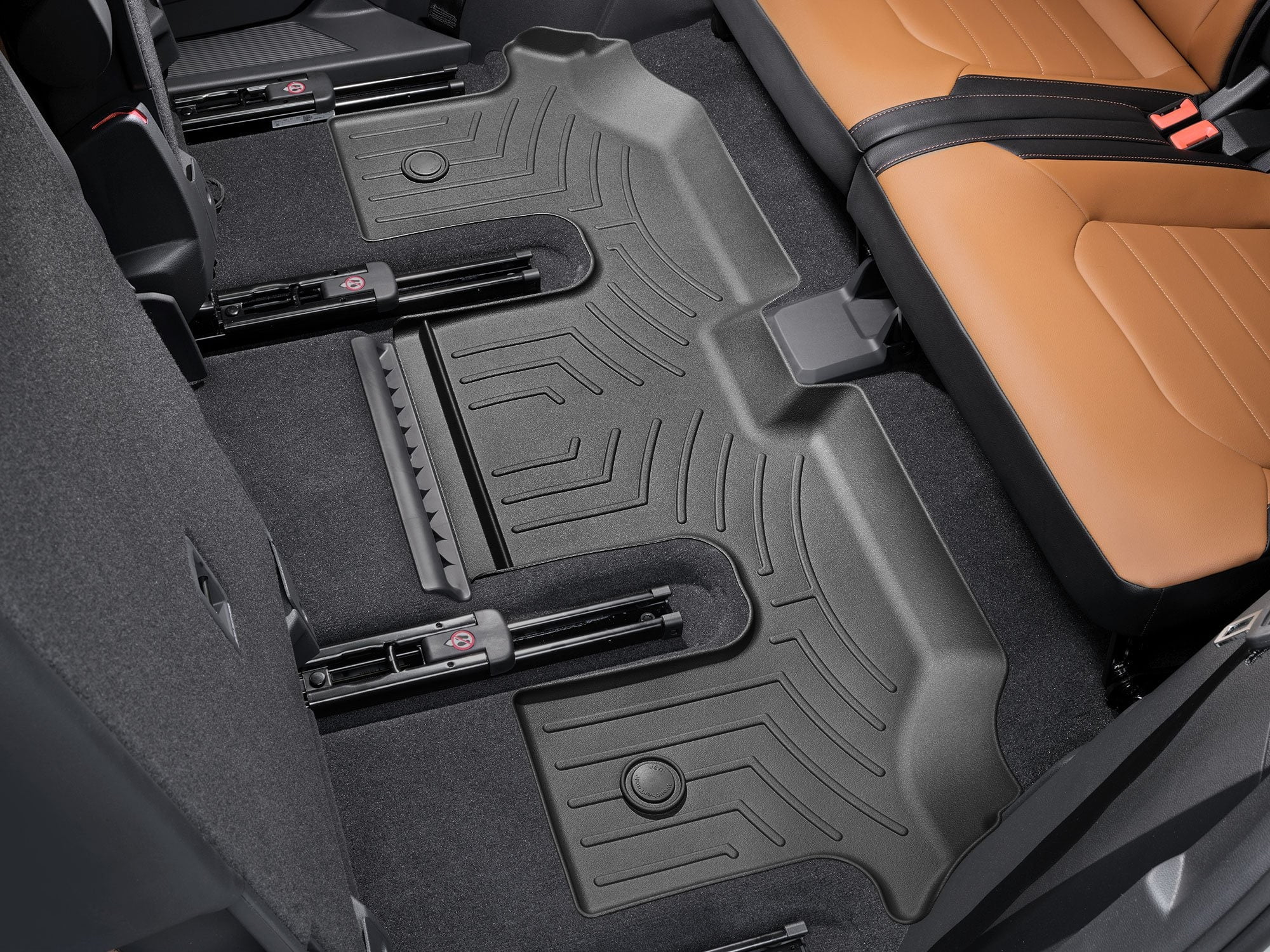 WeatherTech Custom Fit FloorLiners compatible with 2020-2026 VW Atlas - 3rd Row, Black