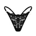 thumbnail image 1 of AWZXDE String Élégant en Dentelle Florale pour Femmes avec Pendentif Perle Confortable Taille Basse g-String pour Boudoir Mode, 1 of 2