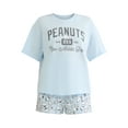 thumbnail image 5 of Peanuts Snoopy Women's Tee and Fleece Shorts Set, 2-Piece, 5 of 5