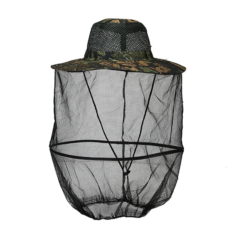 Fysho Fishing Mosquito Head Net Cap Breathable Sunshade Fishing Bucket Hat Outdoor Protective