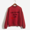 thumbnail image 4 of Baqcunre Crewneck Sweatshirts Printing Sweatshirt Top Long Sleeved Sweatshirt Casual Blouse Temperament Pullover Top(Red 1 S-XXL),Womens Sweatshirt Womens Tops Valentine'S Day Shirts For Women, 4 of 5