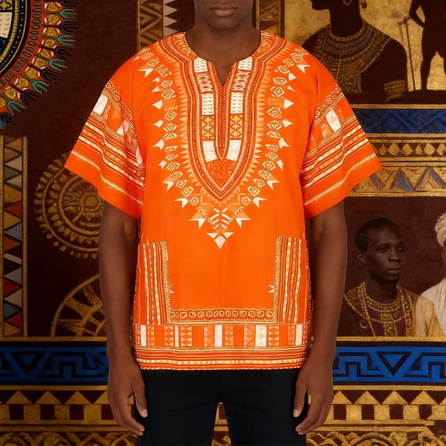 Timeless African Print Tee for Everyday Comfort with Distinctive Geometric Patterns Men’s T Shirt