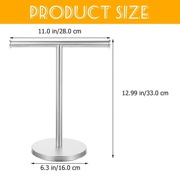 Hand Towel Holder Stand Stainless Steel Base TShaped Towel Rack for