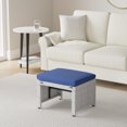 thumbnail image 2 of Conjunto de 2 Otomanos de Mimbre Best Choice Products Gris/Azul Marino, 2 of 8