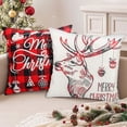 thumbnail image 3 of 4pcs Xmas Pillowcases Set, EEEkit 17.7 x 17.7'' Christmas Tree Rustic Linen Pillow Cases, 3 of 5