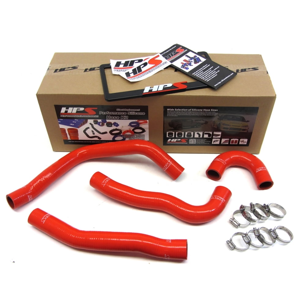 HPS Red Reinforced Silicone Radiator Hose Kit Coolant for Mitsubishi