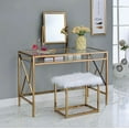 thumbnail image 1 of William's Home Furnishing Champagne Lismore Vanity with Stool, 1 of 1