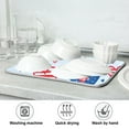 thumbnail image 7 of Dish Drying Mat Kitchen Counter American Flag Heart Dishes Drainer Pad Absorbent Microfiber Reversible 16"x18", 7 of 7